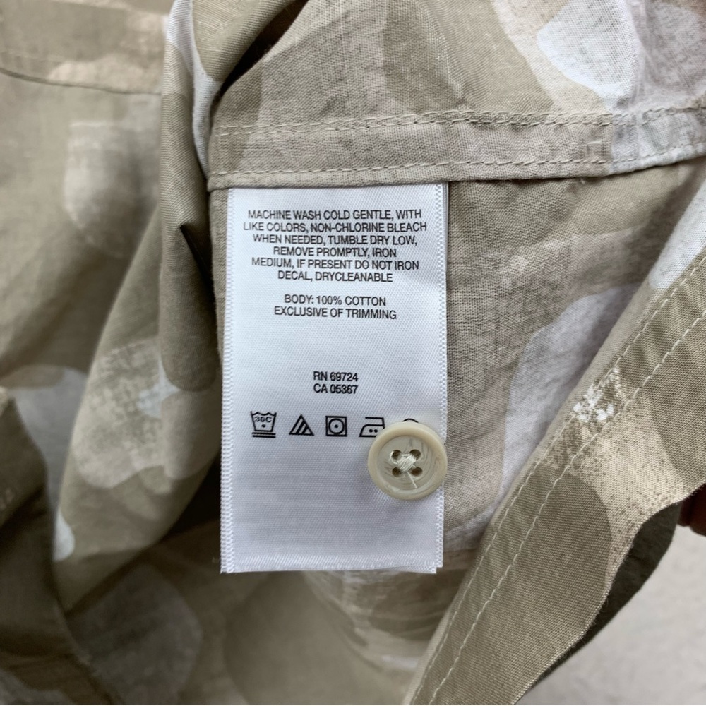 Columbia Shirt Mens XL Button Up Tan Khaki Camouflage Fishing Outdoor Cotton - Picture 6 of 7